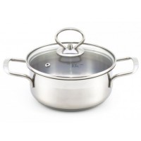 Кастрюля нерж. 1.0 ст.кр.  Крокус Классика КК1-16С2 