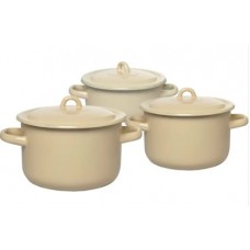 С-001КмЭ Набор 3 пр.: кастрюли 1.45 л. 2.9 л. 4.3 л кремовый