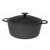 Кастрюля чугунная с крышкой чугунной. 3л. 22см 1403-3