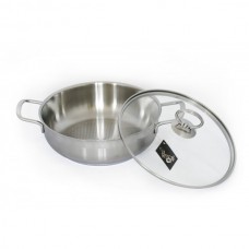 Кастрюля  для тушения нерж. 2.8л  ст.кр. Лотос Классика КЛ1-24С4 