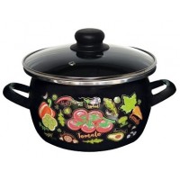 1-2450112(Черн) Черн / Черри  Кастрюля 5.0л (сфера)
