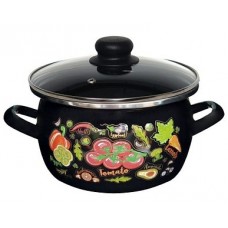 1-2450112(Черн) Черн / Черри  Кастрюля 5.0л (сфера)