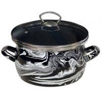 1-2440111(Сер.гр.) Шейк Черн-Бл  Кастрюля 4.0л (сфера)