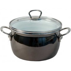 1-2440211(Сер.гр) Гранит цветной  Кастрюля 4.0л (сфера)