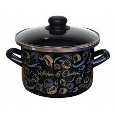 Кастрюля 1.5л (цил.) 1-2215112(Черн) Черн Микс овощной  