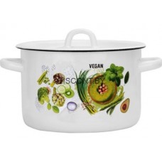 01-1608/4М Кастрюля эмал цил Веган 1.5л Веган