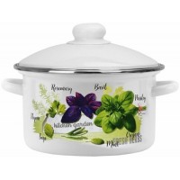 01-1610/4М Кастрюля эмал цил Базилик 2.0л мет. об.