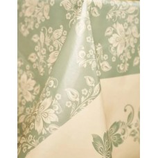 Скатерть настольная  ДЕКОР-шанс  Романтика Кол.2 Зелень-айвори. р-р 110*1305 см
