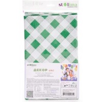Скатерть настольная  ДЕКОР-шанс  Пикник Кол.1 Зеленый. р-р 160*1305 см