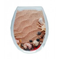 Сиденье для унитаза с рисунком Песок MPG7563 Сиденье для унитаза с рисунком Песок MPG7563