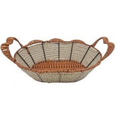 Корзинка из стали с вплетениями из искус ротанга ПВХ Арт.W039
