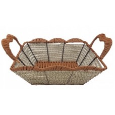 Корзинка из стали с вплетениями из искус.ротанга ПВХ Арт.W064