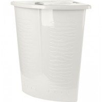 KL170011048 Корзина д/белья Keeplex Regular с откидн. крышк. 40л угловая 50х37х54см бел.