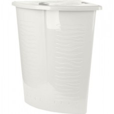 KL170011048 Корзина д/белья Keeplex Regular с откидн. крышк. 40л угловая 50х37х54см бел.