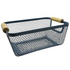 DA1841C Корзина сетчатая с ручками 35 х 21.5 х 15 см синий