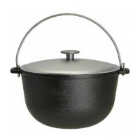 Казан чугунный походный 8л с алюм.кр. Туризм  д.280 1508-6