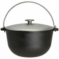 Казан чугунный походный 6л с ал. кр. Туризм  д.260 1506-6