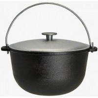 Казан чугунный походный 10л с алюм.кр. Туризм д.300 1510-6