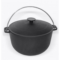 Казан чугунный с крышкой и дужкой. 8л. 1508-3