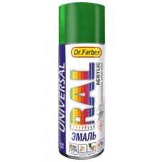 Эмаль-аэрозоль Dr. Farber акриловая универс. RAL 6018 (желто-зеленый) глянцевая 520 мл 07186-270