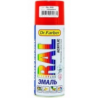 Эмаль-аэрозоль Dr. Farber акрил. унив. RAL 3020 (трансп.красный) глянц. 520мл