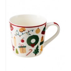 Кружка керамическая  Новогодняя  400 мл/9.7*9.1 см (арт. B44-SU3087. код 291984)