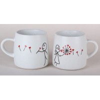 T01-115-3 Набор кружек 400 мл. 2 шт. белый с рисунком
