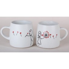 T01-115-3 Набор кружек 400 мл. 2 шт. белый с рисунком