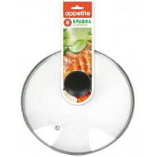 Крышка стекл. метал/обод 16см п/М кнопка TM Appetite ZHI16GP 