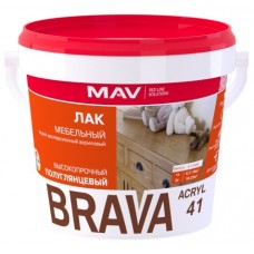 Лак BRAVA AKRYL 41 мебельный ВД-АК-2041 1кг бецв. п/г