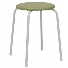 Табурет круглый  Пенек легкий 180 . с ЛДСП. оливковый/белый