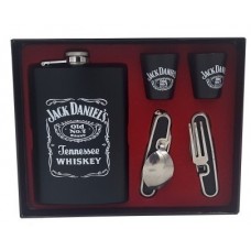 Набор подарочный (фляжка. ложка. вилка. стопка 2шт.) из коррозионно-стойкой стали  Арт.TZ-6