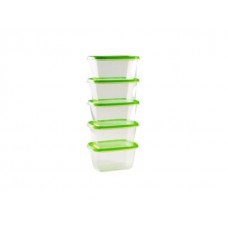 Набор контейнеров 0.5л прямоуг. 5шт.