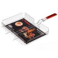 Решетка-гриль. 410x280 мм. нержавеющая сталь. деревянная ручка. PERFECTO LINEA. арт.47-102112