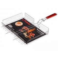 Решетка-гриль. 410x280 мм. нержавеющая сталь. деревянная ручка. PERFECTO LINEA. арт.47-102112