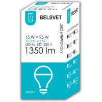 Лампа LED-M А65 15w 4000 К Е27