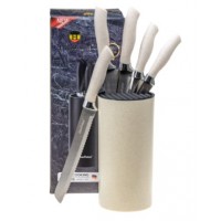 Набор ножей  металлических 5 шт. на пл/м. подставке (арт. HR602-1. код 108612)