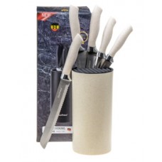 Набор ножей  металлических 5 шт. на пл/м. подставке (арт. HR602-1. код 108612)