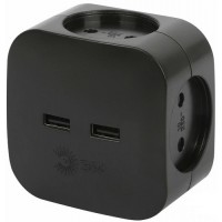 Разветвитель эл. ЭРА SP-4-USB-B на 4 роз.+2xUSB 2400mA. без заз.10А