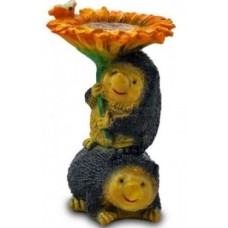Фигура садовая два ежа с подсолнухом.23х26см..арт.гд-4с12