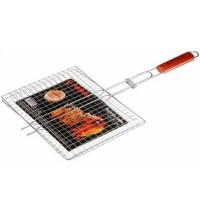 Решетка-гриль. 340x260 мм. нерж. сталь. дер. ручка. PERFECTO LINEA. арт.47-101225