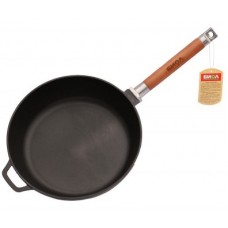 Сковорода чугунная со съемной ручкой без крышки д.26 0326
