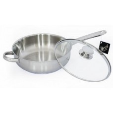 КЛ2-24С3 Сковорода нерж. 2.8л ст. кр.  Лотос Традиция