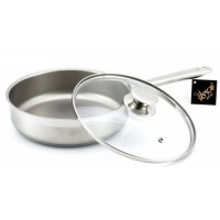 КК2-22С5 Сковорода нерж. 1.9 ст.кр.  Крокус Традиция  с микрогрилем