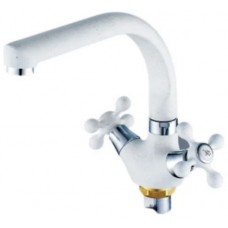 Смеситель д/кухни вентильн.сер.230 белый ECONOCE. арт.EC0231