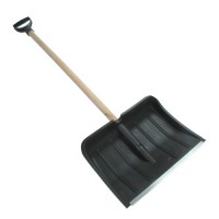 Лопата д/снега Макси с дерев.черенком (черный) арт 6-49с