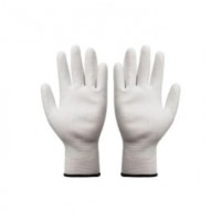Перчатки из полиэстра с ПУ покрытием 7р.8р.9р БЕЛЫЕ