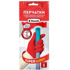 Перчатки хозяйств.латексн. Биколор белый + красный СВЕРХПРОЧНЫЕ р.S. М. L. XL