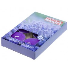 Н-р свечей аром. в мет. гил.  Лаванда  3.8*1.6 см 6 шт. (арт. BB101988. код 266524)