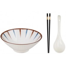 Миска керам. с ложкой и палоч. д/ еды. RAMEN. aura. PERFECTO LINEA. арт.17-950003